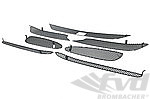 Jeu grilles pour bouclier AV 718/ 982 GTS Boxster/Cayman (ACC) - Complete - Noir
