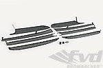 Front Bumper Grill Set 991.1 Turbo S - Complete - Black - For Adaptive Cruise Control (ACC)