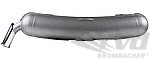 Steel Muffler with polished Ø57 mm wrinkled chromed flat tail pipe 911/ 901 1966-67