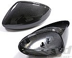 Exterior Mirror Set (2 pieces) - Varnished Carbon - 982 (718) Boxster Spyder / Cayman GT4/RS