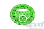Sport Chrono Instrument Face - Lizard Green (RAL Color Code 6038) - Diamond Pattern