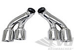 Sport Exhaust System 997.1 -Brombacher Edition- 200 Cell HF Sport Cats - Dual 3.5" (90mm) Tips - TÜV