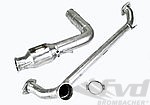 Sport Catalytic with Downpipe 718 Cayman/Boxster -Brombacher Edition-200CPSI- 90mm Tubing, OPF