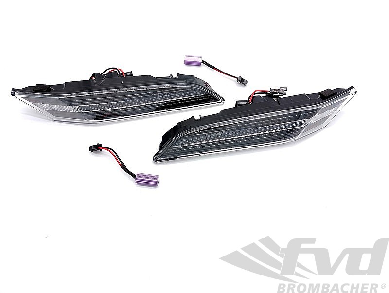 thumbnail image 2 of 2x LED Front Side Marker Lights For Porsche 911 (997), 987, Cayman – Smoke Lens, Cold White 2 of 4