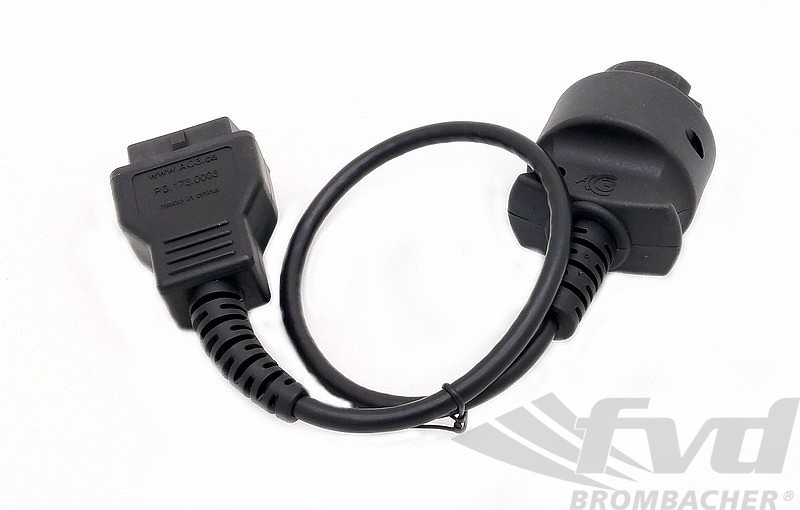 Trade-Shop Câble adaptateur de diagnostic OBD2 6 broches vers prise 16  broches compatible avec Porsche 911, 928, 944, 964, 968, 986, 987, 993,  996