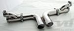 Center Muffler Bypass 997 GT3/RS "Brombacher " Stainless Steel,  with Tips