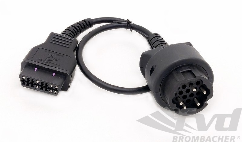 Trade-Shop Câble adaptateur de diagnostic OBD2 6 broches vers prise 16  broches compatible avec Porsche 911, 928, 944, 964, 968, 986, 987, 993,  996