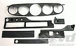 Complete Carbon Dash Set 964 / 993 - Right Hand Drive - Carbon Overlay - Cars Without AB