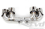 Exhaust Tip Set 997.2 Turbo / Turbo S - Brombacher Edition - Polished Stainless Steel