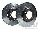 Brembo 2-Piece Drilled Rotor Set 996 Turbo / 996 C4S - Front - 330 x 34 mm - Steel Brakes