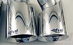 Quad Round Exhaust Tips Panamera V6 - Brombacher Edition - 4" (100 mm) - For FVD Mufflers Only