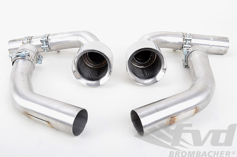 GT3 RS Style Center Exit Exhaust Tip Set 997.1 - Stainless Steel - For