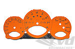 Instrument Face Set 987.1 - 3.2 L / 3.4 L - RS Orange - Manual - MPH - 190 MPH