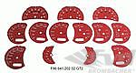 FVD Brombacher Instrument Face Set 996 GT2 - Guards Red - With Tach Logo