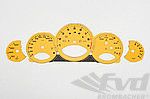FVD Brombacher Instrument Face Set 997.1 GT3 / GT3 RS - Speed Yellow - Manual - MPH - with Logo