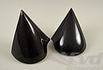 Race Mirror Set - 935 / RSR Style - Polished Carbon - Manual Adjustment with Glass