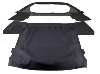 Habillage capote cabrio 911/964  86-94 complète 2 parties noires inclus lunette PVC