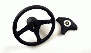 Volant cuir noir 993 RS-Clubsport moyeu intégré (sans AB)