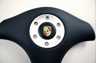 Volant cuir noir 993 RS-Clubsport moyeu intégré (sans AB)