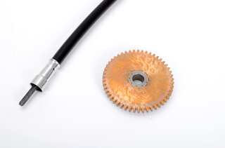 Cabriolet Top Shaft Cable with Gear 911 / 993 1986-95 - Right