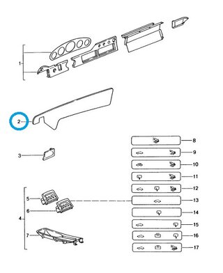 Inner Door Panel Trim Cover Set 993 - Carbon - 2 Part Set