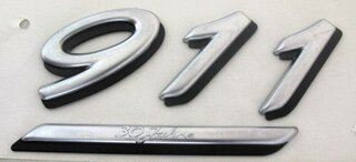 Schriftzug "911_30Jahre" silber