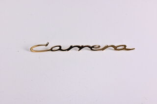 Schriftzug Carrera gold groß