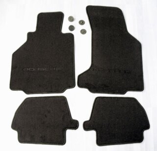 Genuine Floor Mat Set 996 Targa / Cabrio - Black - Bose Sound Package - With Logo - Left Hand Drive