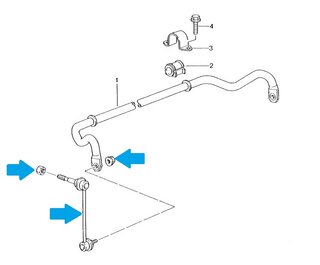 Front Sway Bar Drop Link 996 C4 / C4S / Turbo - All Wheel Drive (AWD) - Right or Left