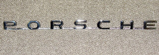 Schriftzug  Porsche Chrom