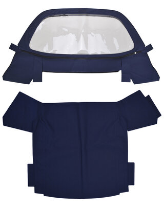 Convertible / Cabrio Top 911  1983-85 - Complete - Dark Blue - with Trapezoidal PVC Zipper Window