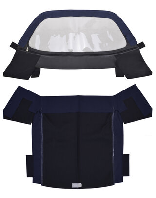 Convertible / Cabrio Top 911  1983-85 - Complete - Dark Blue - with Trapezoidal PVC Zipper Window
