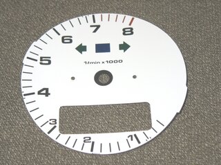 Zifferblatt weiß 964/993 "Sport" Drehzahl - BC