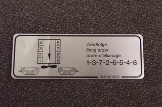 Klebeschild Zündfolge 928, 87-95