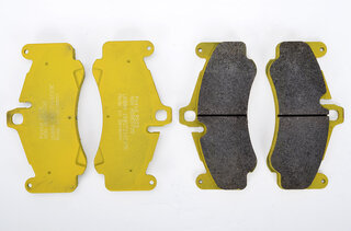 Jeu plaquettes Pagid jaune AV 997 turbo/997GT3 Cup 06-/997GT3+RS 10-  ép.19,5mm