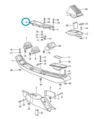 Habillage carbone enjoliveur sous frein à main 964/993