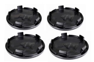 Nabendeckel Satz (4 Stück) Schwarz BBS 2D-Logo silber Ø 70,6mm