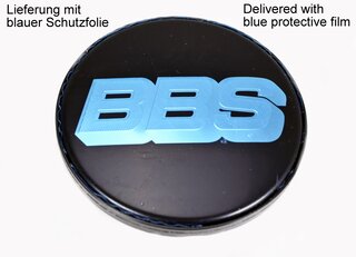 Nabendeckel Satz (4 Stück) Schwarz BBS 2D-Logo silber Ø 70,6mm