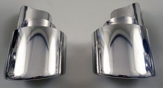 Klappen-Abgasanlage "Brombacher" 993 , 100Zeller, 2x Endrohr oval  Export Edelstahl