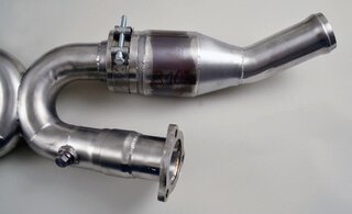 Klappen-Abgasanlage "Brombacher" 993 , 100Zeller, 2x Endrohr oval  Export Edelstahl