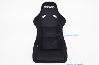 Coussins de dossier de siège SPG/Pole Position FIA (velours perlon noir)