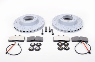 Kit service freins AV complet  993 C2/4 (disques/plaquettes/témoins/anti-bruit)