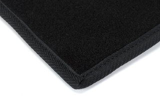 Teppichsatz 911 "RS" 74-86  schwarz (Filz Leichtbau ) OHNE Fussmatten, mit Stoffeinfassung
