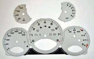 Fonds compteurs argent 997 Km/h, bte manuelle