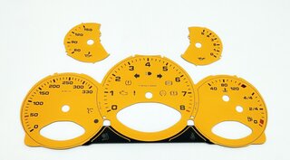 Fonds compteurs speed jaune 997 Km/h, bte manuélle