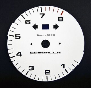 gauge face  white "Gemballa"