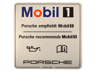 Klebeschild  Motorenöl Mobil 1