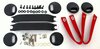 RS Door Handle + Pull Kit 911 / 930 / 964 / 993 - Black Leather Handles + Guards Red Door Pulls