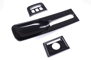 Recouvrt. carbone 964, 3pces (cuvette frein à main+enjoliveurs inter.) à coller soi-même