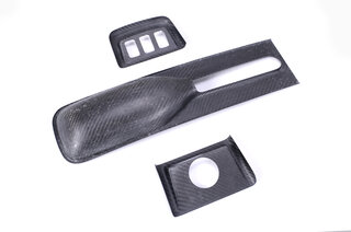 Recouvrt. carbone 964, 3pces (cuvette frein à main+enjoliveurs inter.) à coller soi-même